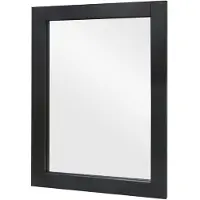Mendler miroir mural HWC-L86, miroir de salle de bain miroir de salle de bain, certifié MVG 72x52cm noir