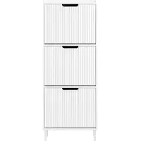 SoBuy - Rangement pour chaussures Rangement pour chaussures - Blanc - L50 x P19 x H130 cm
