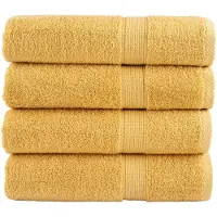 vidaXL Essuie-mains de qualité supérieure SOLUND 4 pcs doré 600 g/m²