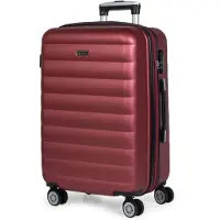 Itaca unisex. 71260-02 Mallette de voyage à 4 roues Chariot moyen 71260 marron -65x42x26cm (OSFA), Casuel, Grenat, ABS/Polycarbonate