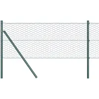 vidaXL Clôture en panneaux soudés, PVC, vert, 0,6 x 10 mètres