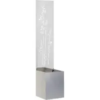 vidaXL Écran de confidentialité de jardin Floral Argent 32 x 140 cm