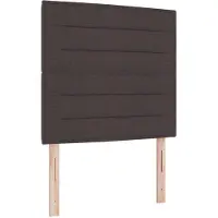 vidaXL , tête de lit, marron foncé, tissu