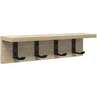 vidaXL Porte-manteau mural Chêne sonoma 40 x 10.5 x 10.5 cm