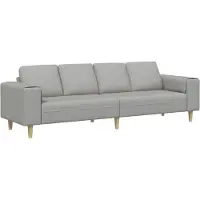 vidaXL Canapé de salon gris nuage 250 x 77 x 76 cm en polyester