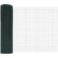 vidaXL : Clôture en fil barbelé soudé avec poteaux, 25 x 0,5 m, acier galvanisé