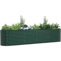 vidaXL Potager surélevé vert 400 x 80 x 81 cm Acier