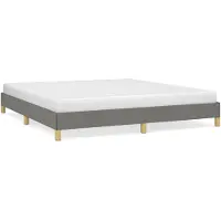 vidaXL Cadre de lit sans matelas gris foncé 180x200 cm Tissu