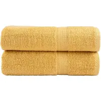 vidaXL Essuie-mains de qualité supérieure SOLUND 2 pcs doré 600 g/m²