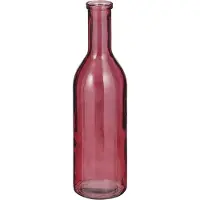Mica Decorations Vase bouteille en verre recyclé bordeaux H50
