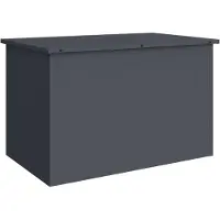 vidaXL Coffre de rangement pour jardin, en acier galvanisé, 80 x 50,5 x 50 cm, capacité de 175 litres