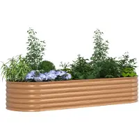 vidaXL Lit surélevé Marron 240 x 80 x 44 cm Acier