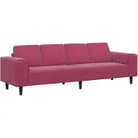 vidaXL Ensemble de Canapés Rouge bordeaux Velours