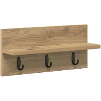 vidaXL Porte-manteau mural chêne artisanal 40 x 10.5 x 18 cm