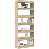 vidaXL Meuble de rangement / Cloison en chêne Sonoma 80x30x198 cm