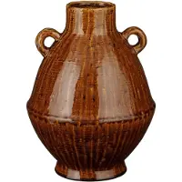 Mica Decorations Vase en céramique marron H34