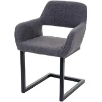 Mendler Chaise De Salle À Manger Hwc-A50 Ii, Rétro Tissu, Gris