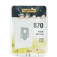 Top Filter Lot de 4 sacs aspirateur pour Bosch et Siemens TopFilter Premium