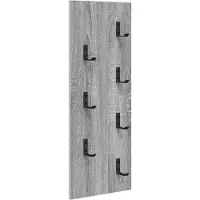 vidaXL Porte-manteau mural Montage mural Sonoma gris 30 x 1.5 x 80 cm