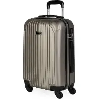 Itaca unisex. T71550-07 Valise de voyage 4 roues cabine rigide T71550 champagne -55x38x20cm (OSFA), Doré, Casuel, ABS/Polycarbonate