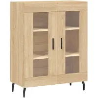 vidaXL Highboard chêne Sonoma 69,5x34x180 cm Matériau dérivé du bois