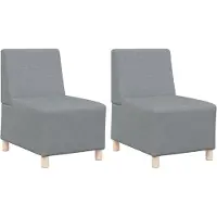 vidaXL Unité de Sofa Modulaire Sans Accoudoirs 2 pcs Gris clair