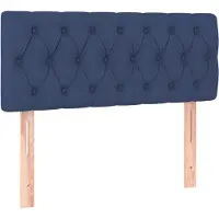 vidaXL Tête de lit bleu 90x7x78/88 cm Tissu