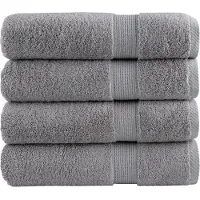 vidaXL Essuie-mains de qualité supérieure SOLUND 4 pcs gris 600 g/m²