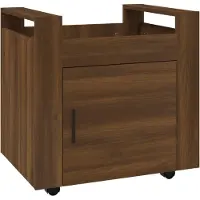 vidaXL Chariot de bureau Chêne marron 60x45x60 cm Bois d'ingénierie