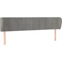 vidaXL Tête de lit avec oreilles gris clair 163x23x78/88 cm velours
