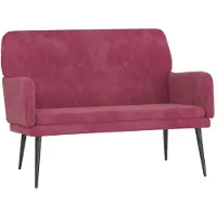 vidaXL Banc Rouge bordeaux 108x79x79 cm Velours