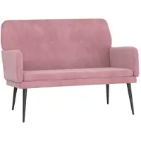vidaXL Banc Rose 108x79x79 cm Velours