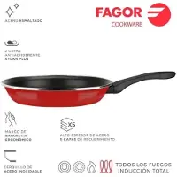 Fagor Poêle Optimax Ø18cm Acier Rouge Aisi 430