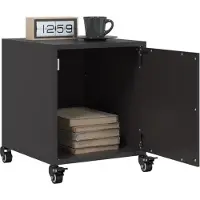 vidaXL Tables de chevet 2 pcs noir 36x39x43,5 cm acier