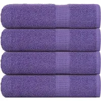 vidaXL Essuie-mains 4 pcs violet 50x100 cm 360 g/m² 100% coton