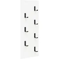 vidaXL Porte-manteau mural Blanc 30 x 1.5 x 80 cm Bois d'ingénierie