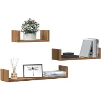 vidaXL Étagères murales 3 pcs chêne artisanal bois d'ingénierie