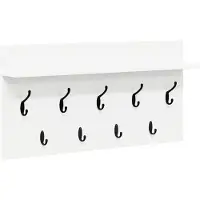 vidaXL Porte-manteau mural Blanc 80 x 40 x 12 cm Bois d'ingénierie