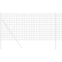 vidaXL Clôture Euro Gris 1,2 x 10 m Fer revêtu de PVC