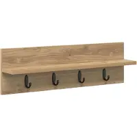 vidaXL Porte-manteau mural chêne artisanal 60 x 10.5 x 18 cm