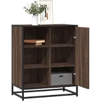 vidaXL Sideboard brun imitation chêne 62x35x76 cm Bois composite