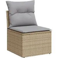 vidaXL Ensemble de canapés de jardin , 18 pièces, 12 places, beige et gris clair