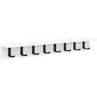 vidaXL Porte-manteau mural Blanc 80 x 10.5 x 10.5 cm Bois d'ingénierie