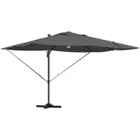 vidaXL Parasol avec bandes lumineuses LED, anthracite, 351 x 250 x 253 cm