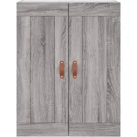 vidaXL Highboard Gris Sonoma 69,5x34x180 cm Matériau dérivé du bois