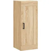 vidaXL Highboard chêne Sonoma 34,5x34x180 cm Matériau dérivé du bois