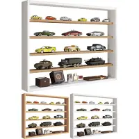 VCM Étagère murale en bois Tableau mural Vitrine collective Déco Collectionneur Vitrine Osado L