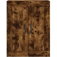 vidaXL Highboard chêne fumé 69,5x34x180 cm bois composite