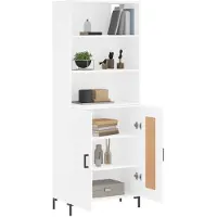 vidaXL Highboard blanc 69,5x34x180 cm Bois composite