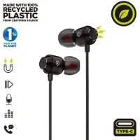 Muvit For Change pour Charge Casque stéréo M32 Type C Casque magnétique Noir